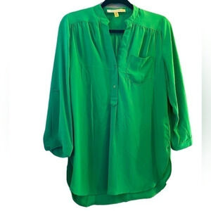 New 41 Hawthorn Green Tunic Roll Tab Sleeve Pullover Women's Size‎ Medium (M)